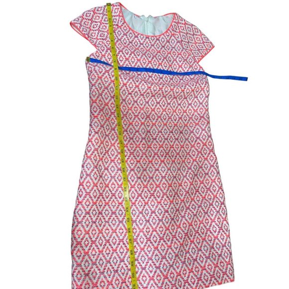 J CREW Women's Textured Printed Shift Dress Size XS? Cotton/Linen/Poly Blend - Picture 7 of 12